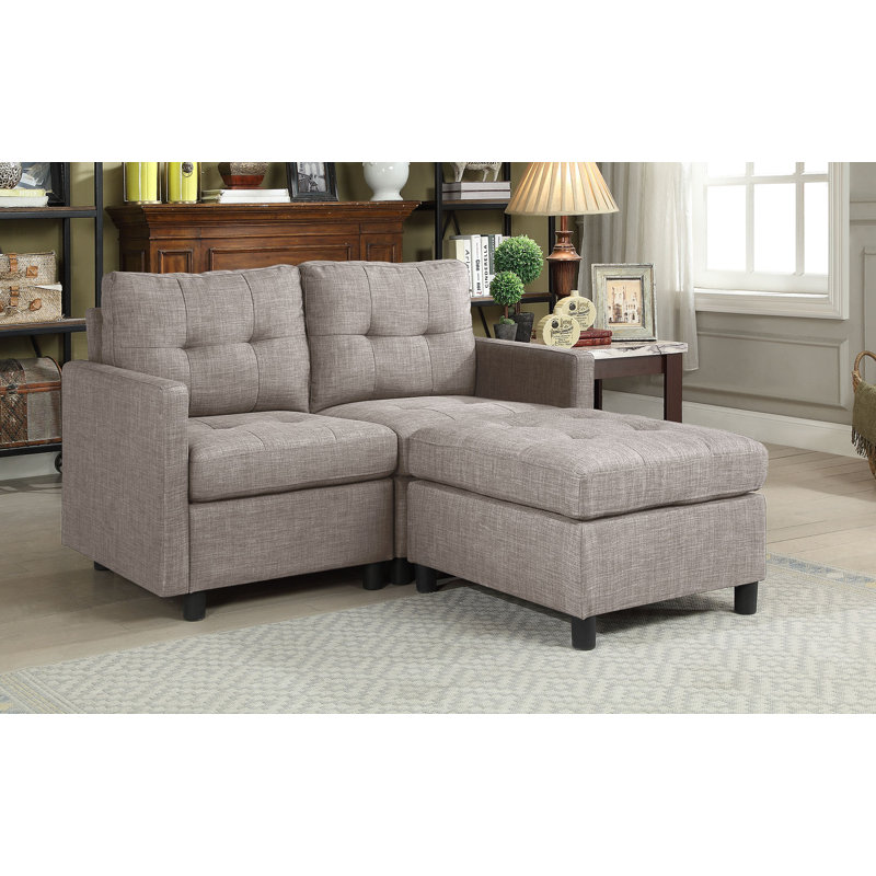 Ebern Designs Wetherby 52" Reversible Sofa & Chaise with Ottoman